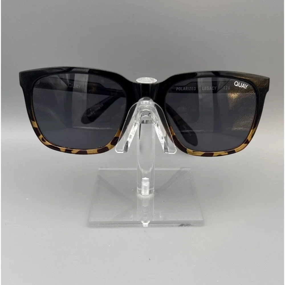 Quay Australia Legacy 126 Authentic Sunglasses POLARIZED Tortoise/Smoke Frames